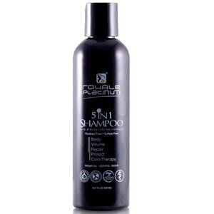 ROYALE PLATINUM 5 IN 1 SHAMPOO-ARGAN OIL-KERATIN-BIOTIN-6.77 oz/200ml-NEW-SEALED